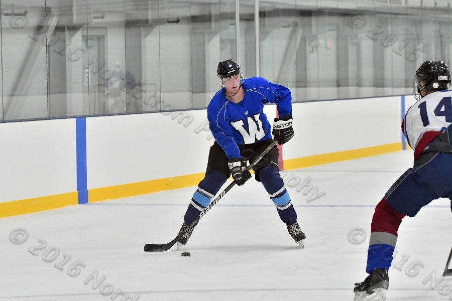 Wheaton College Men\'s Ice Hockey vs Middlesex Community College. - Photo By: KEITH NORDSTROM